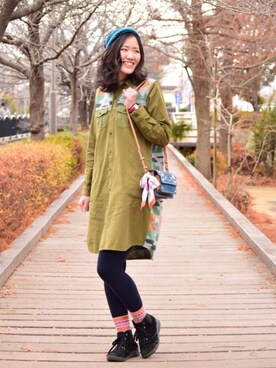 「チチカカ」｜「アイテム（その他）」を使った、まぁちさん（レディース・165cm）の冬コーディネート