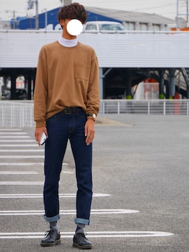 「GU（ジーユー）のアイテム（スウェット）」を使った、Ryotaさん（メンズ・176cm）の秋コーディネート