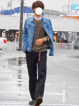 「UNIQLO（ユニクロ）のアイテム（デニムジャケット）」を使った、Ryotaさん（メンズ・176cm）の秋コーディネート
