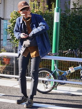 「anello（アネロ）のアイテム」を使った、Ryotaさん（メンズ・176cm）の冬コーディネート