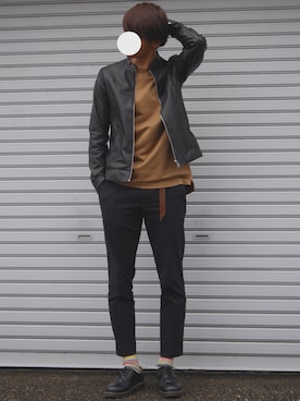 「GU（ジーユー）のアイテム（スウェット）」を使った、Ryotaさん（メンズ・176cm）の春コーディネート