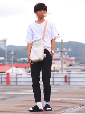 「CONVERSE（コンバース）のアイテム（バッグ）」を使った、Ryotaさん（メンズ・176cm）の夏コーディネート