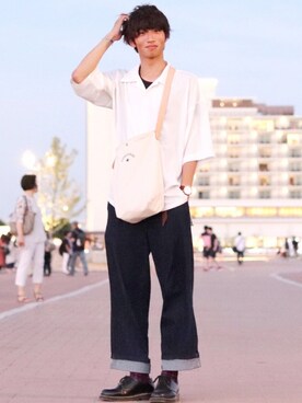 「CONVERSE（コンバース）のアイテム（バッグ）」を使った、Ryotaさん（メンズ・176cm）の夏コーディネート