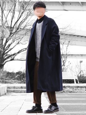 「unrelaxing（アンリラクシング）のアイテム（ジャケット/アウター）」を使った、Ryotaさん（メンズ・176cm）の冬コーディネート