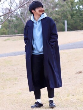 「unrelaxing（アンリラクシング）のアイテム（ジャケット/アウター）」を使った、Ryotaさん（メンズ・176cm）の冬コーディネート