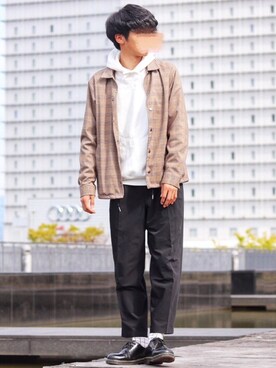 「JUNRED（ジュンレッド）のアイテム（その他アウター）」を使った、Ryotaさん（メンズ・176cm）の春コーディネート
