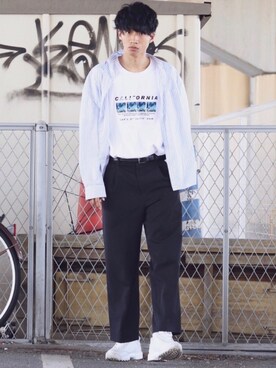 「FILA（フィラ）のアイテム（スニーカー）」を使った、Ryotaさん（メンズ・176cm）の夏コーディネート