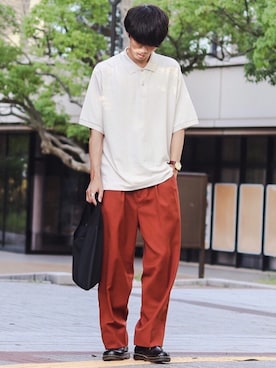 「MONKEY TIME（モンキータイム）のアイテム（パンツ）」を使った、Ryotaさん（メンズ・176cm）の夏コーディネート