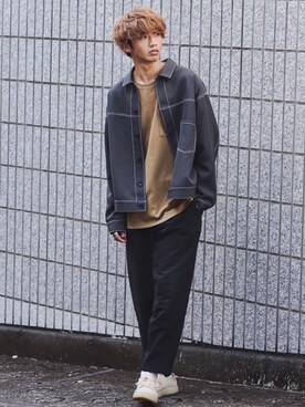 「GU（ジーユー）のアイテム（スウェット）」を使った、Ryotaさん（メンズ・176cm）の秋コーディネート