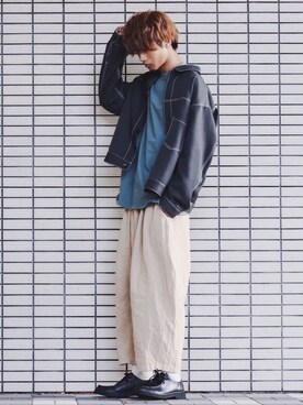 「チロリアンシューズ」｜「アイテム（ブルゾン）」を使った、Ryotaさん（メンズ・176cm）の秋コーディネート