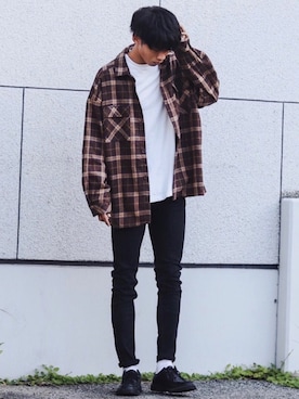 「GU（ジーユー）のアイテム（シューズ）」を使った、Ryotaさん（メンズ・176cm）の秋コーディネート