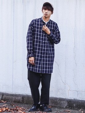「JUNRED（ジュンレッド）のアイテム（キャップ）」を使った、Ryotaさん（メンズ・176cm）の秋コーディネート