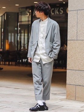 「WYM LIDNM（ウィム バイ リドム）のアイテム（ジャケット/アウター）」を使った、Ryotaさん（メンズ・176cm）の春コーディネート