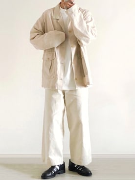 「RYO TAKASHIMA（リョウタカシマ）のアイテム（パンツ）」を使った、Ryotaさん（メンズ・176cm）の春コーディネート