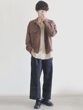 「チロリアンシューズ」｜「アイテム（ブルゾン）」を使った、Ryotaさん（メンズ・176cm）の春コーディネート
