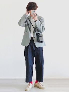 「WYM LIDNM（ウィム バイ リドム）のアイテム（ジャケット/アウター）」を使った、Ryotaさん（メンズ・176cm）の春コーディネート
