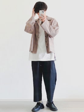 「shiki tokyo（シキトウキョウ）のアイテム（パンツ）」を使った、Ryotaさん（メンズ・176cm）の春コーディネート