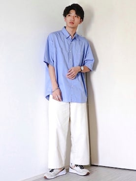 「RYO TAKASHIMA（リョウタカシマ）のアイテム（パンツ）」を使った、Ryotaさん（メンズ・176cm）の春コーディネート