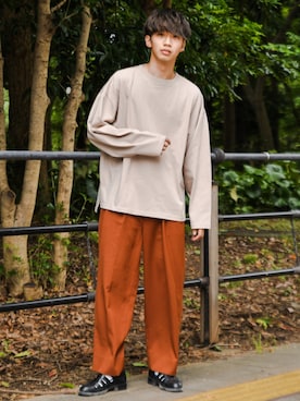 「MONKEY TIME（モンキータイム）のアイテム（パンツ）」を使った、Ryotaさん（メンズ・176cm）の夏コーディネート