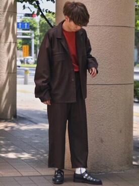 「epnok（エプノック）のアイテム（ジャケット/アウター）」を使った、Ryotaさん（メンズ・176cm）の秋コーディネート
