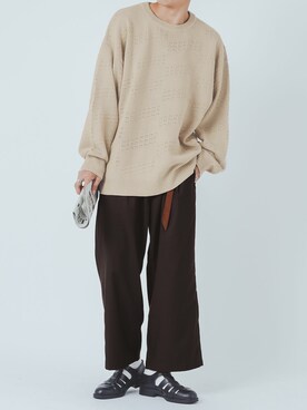 「epnok（エプノック）のアイテム（ニット/セーター）」を使った、Ryotaさん（メンズ・176cm）の秋コーディネート