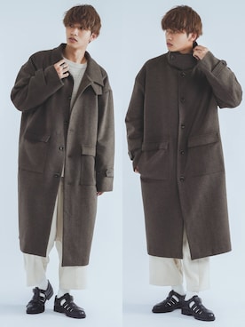 「アイテム（ステンカラーコート）」を使った、Ryotaさん（メンズ・176cm・20代）の秋コーディネート
