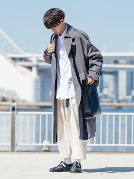 「epnok（エプノック）のアイテム（ジャケット/アウター）」を使った、Ryotaさん（メンズ・176cm）の春コーディネート