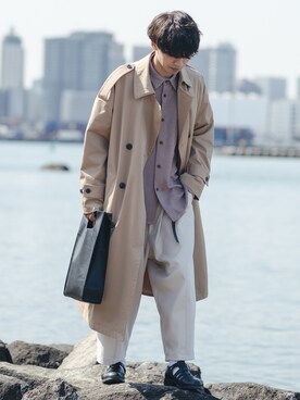 「epnok（エプノック）のアイテム（ジャケット/アウター）」を使った、Ryotaさん（メンズ・176cm）の春コーディネート