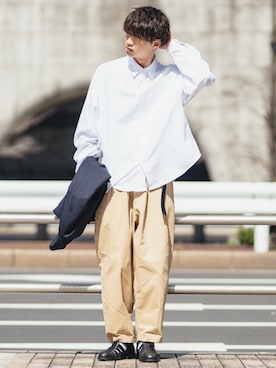 「epnok（エプノック）のアイテム（ジャケット/アウター）」を使った、Ryotaさん（メンズ・176cm）の春コーディネート