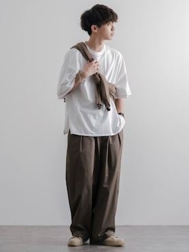 「ニットカーディガン」｜Ryotaさん（メンズ・176cm・20代）の春コーディネート
