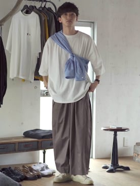 「RYO TAKASHIMA（リョウタカシマ）のアイテム」を使った、Ryotaさん（メンズ・176cm）の夏コーディネート