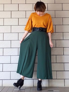 「バルーンスリーブ」｜さこさん（レディース・162cm）の春コーディネート