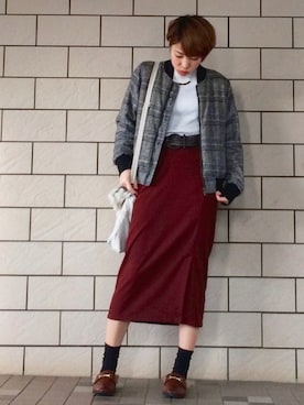 「RETRO GIRL（レトロガール）のアイテム（その他シューズ）」を使った、さこさん（レディース・162cm）の冬コーディネート