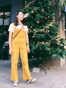 「MEIER.Q（マイヤーキュー）のアイテム（オールインワン・サロペット）」を使った、GREEN GREEN🇹🇼さん（レディース・162cm）の秋コーディネート