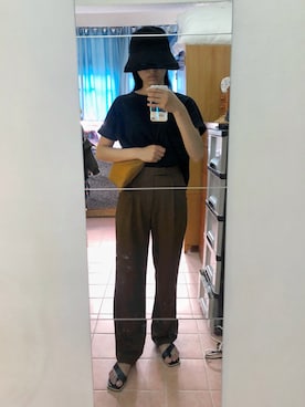 「MUJI」｜「アイテム（スラックス）」を使った、GREEN GREEN🇹🇼さん（レディース・162cm）の秋コーディネート