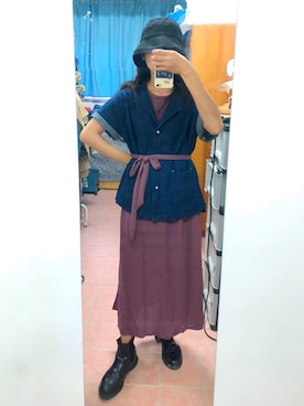 「丹寧」｜GREEN GREEN🇹🇼さん（レディース・162cm）の秋コーディネート
