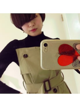 「トレンチワンピ」｜wakamoさん（レディース・155cm）の冬コーディネート