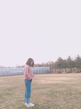 「coordinate」｜「アイテム（ノーカラージャケット）」を使った、JYEさん（レディース・158cm）の春コーディネート