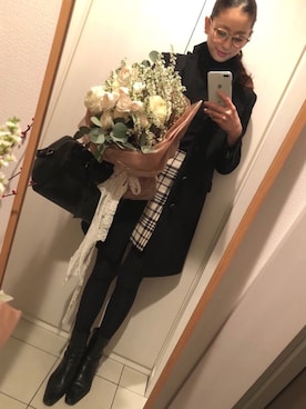 「SCYE BASICS（サイベーシックス）のアイテム（ジャケット/アウター）」を使った、Chisato さん（レディース・166cm）の冬コーディネート