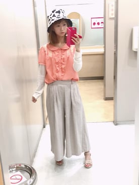 「wearsinc（ウエアーズインク）のアイテム」を使った、るなさん（レディース・151cm）の夏コーディネート