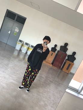 「原宿」｜「アイテム（ニットキャップ/ビーニー）」を使った、lui's_yoshitaroさん（メンズ・176cm）の秋コーディネート