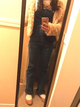 「Chico（チコ）のアイテム（ノーカラージャケット）」を使った、mplさん（レディース・155cm）の冬コーディネート