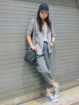 「FREE'S MART（フリーズマート）のアイテム（キャップ）」を使った、om! :)さん（レディース・171cm）の秋コーディネート