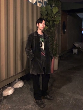 「airforce1」｜「アイテム（ダウンジャケット/コート）」を使った、Leeyoさん（メンズ・174cm）の冬コーディネート