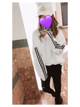 「Rady（レディー）のアイテム（キャップ）」を使った、あいちょすさん（レディース・152cm）の春コーディネート