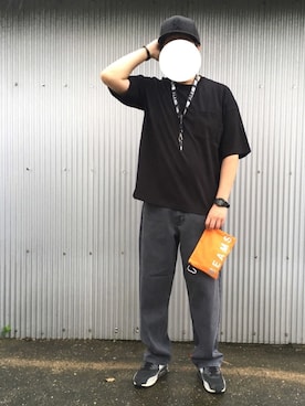 「アイテム（ポーチ）」を使った、EI-SUKEさん（メンズ・180cm）の夏コーディネート