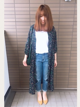 「黄色パンプス」｜nyanさん（レディース・155cm）の春コーディネート