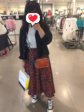 「アイテム（ブルゾン）」を使った、荒荒堡さん（レディース・157cm・30代）の春コーディネート