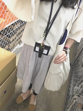 「チャイハネ（チャイハネ）のアイテム（ショルダーバッグ）」を使った、みずかきさん（レディース・155cm）の春コーディネート