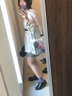 「Rodeo Crowns（ロデオクラウンズ）のアイテム（デニムジャケット）」を使った、みづちっくさん（レディース・160cm）の春コーディネート